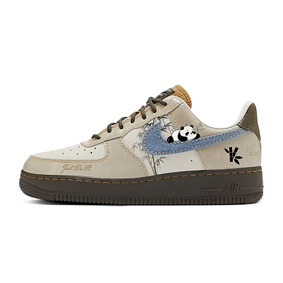 Nike Air Force 1 Slip Resistant, Abrasion Resistant, Lightweight Low top Skateboard Shoes Women's Beige Brown