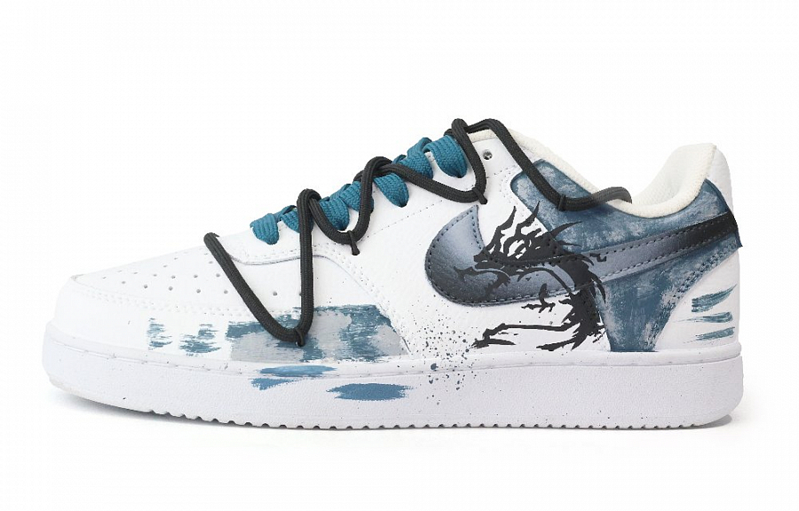 Nike Court Vision 1 Mayfly Dragon Walk Double Shoelace Low Top Skateboard Shoes Men's Navy Blue купить в интернет-магазине Yoocart с быстрой доставкой по России.
