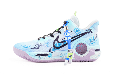 Nike KD Trey 5 IX Aurora Trail Anti Slip Wear Resistant Mid Top Vintage Basketball Shoes Men's Blue