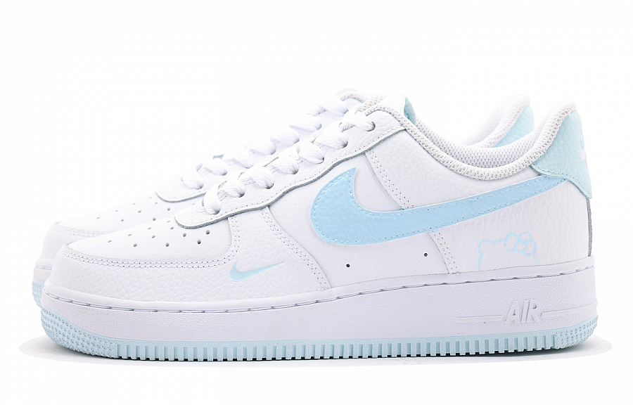 Nike Air Force 1 Low Top Skateboard Shoes Women's White Blue купить в интернет-магазине Yoocart с быстрой доставкой по России.