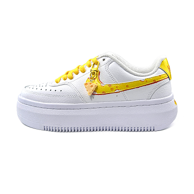 Nike Court Vision 1 Cheese Height Increasing Low Top Skateboard Shoes Women's Yellow