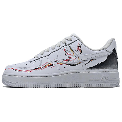 Nike Air Force 1 Abrasion Resistant Low top Skateboard Shoes Unisex Black White