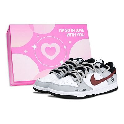 Nike Dunk Gears Repair Tools Abrasion Resistant Low Top Skateboard Shoes Unisex Light Gray
