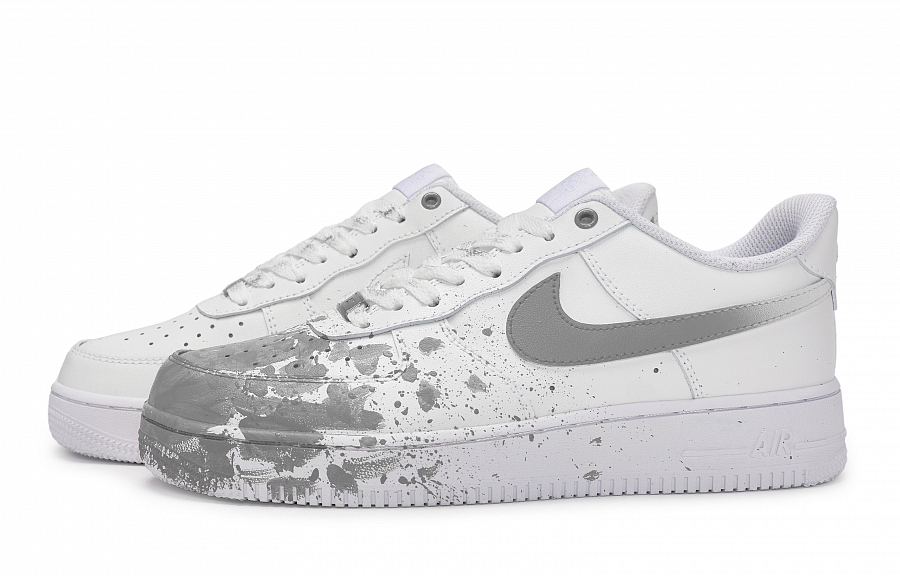 Nike Air Force 1 Anti-Slip Wear-Resistant Low-Top Skateboard Shoes Unisex White Gray купить в интернет-магазине Yoocart с быстрой доставкой по России.