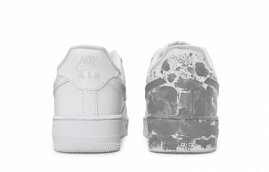 Nike Air Force 1 Anti-Slip Wear-Resistant Low-Top Skateboard Shoes Unisex White Gray купить в интернет-магазине Yoocart с быстрой доставкой по России.