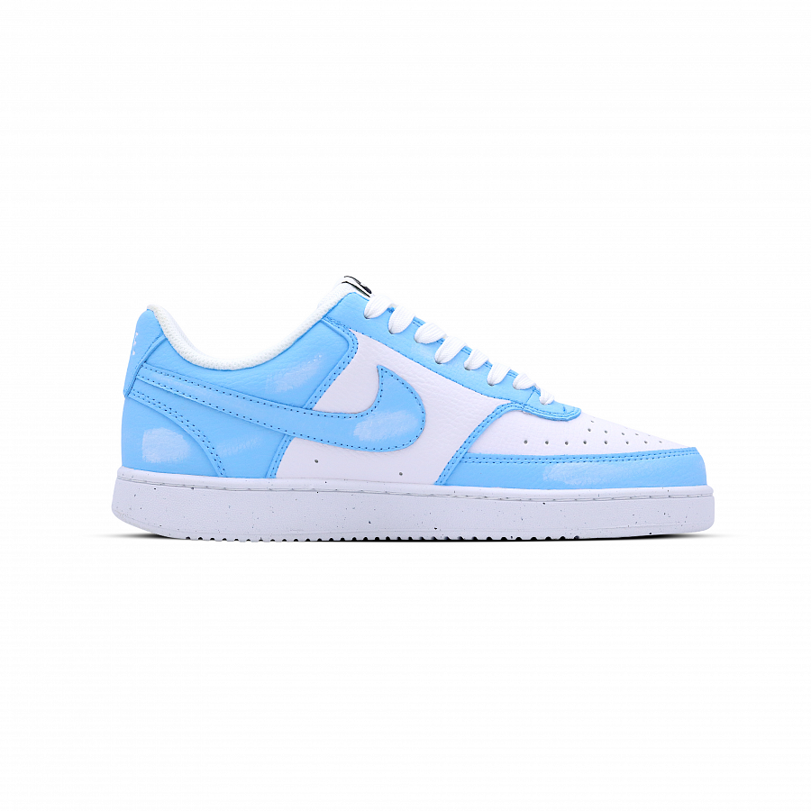 Nike Court Vision Anti-Slip Wear-Resistant Low-Top Skateboard Shoes Men's Blue White купить в интернет-магазине Yoocart с быстрой доставкой по России.