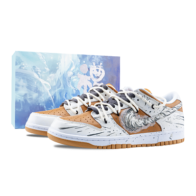 Nike Dunk Gale God's Blade Slip Resistant Low Top Skateboard Shoes Unisex White Brown