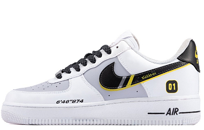 Nike Air Force 1 Abrasion Resistant Low Top Skateboard Shoes Unisex Racing Yellow