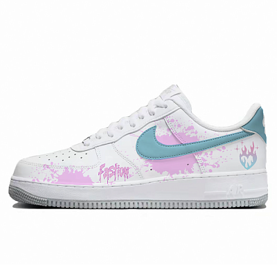 Nike Air Force 1 Abrasion Resistant Breathable Low Top Skateboard Shoes Men's White