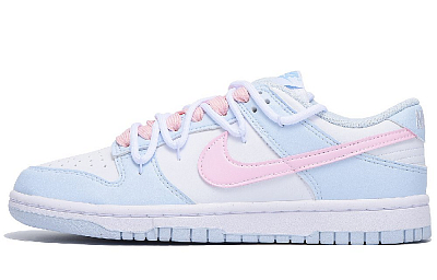 Nike Dunk Coverage Slip Resistant And Abrasion Resistant Low Top Skateboard Shoes Women's Light Blue