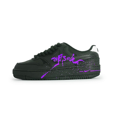 Nike Gamma Force Ne Zha Black Purple Anti Slip Wear Resistant Low Top Skateboard Shoes Unisex Black Purple