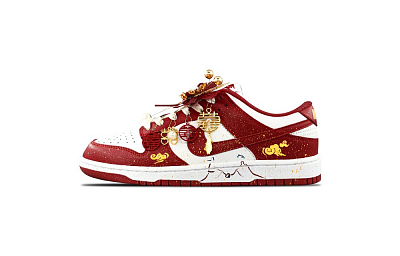 Nike Dunk Skateboard Shoes Unisex Low top White/Red