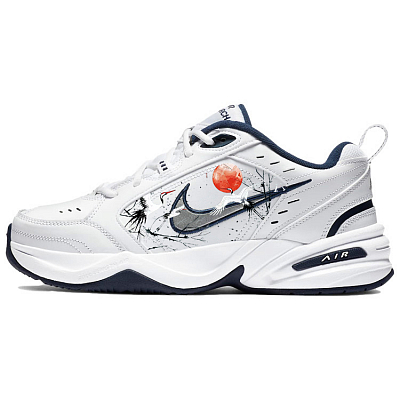 Nike Air Monarch 4 Anti-Slip Wear-Resistant Low-Top Chunky Sneakers Unisex White