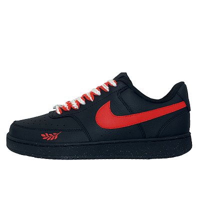 Nike Court Vision Crimson Blessing Rice Slip-Resistant Low-Top Skateboard Shoes Unisex Red