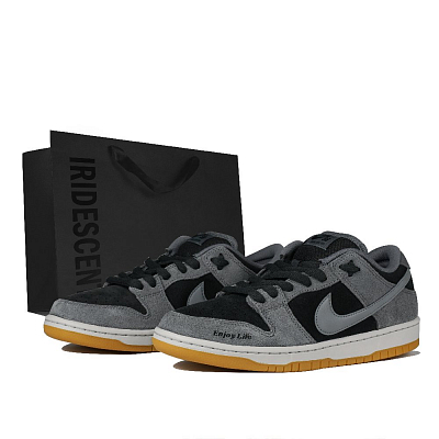 Nike Dunk SB Shock Absorbers Slip Resistant Low top Skateboard Shoes Unisex Gray Black