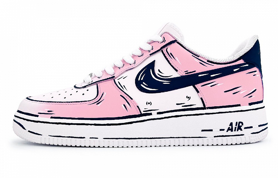 Nike Air Force 1 Anti-Slip Wear-Resistant Low-Top Skateboard Shoes Women's White Pink купить в интернет-магазине Yoocart с быстрой доставкой по России.