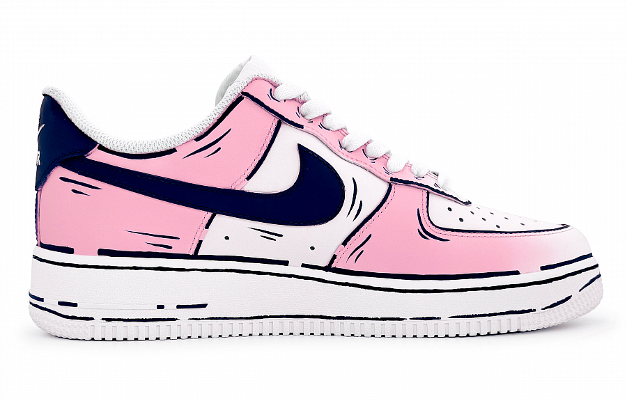 Nike Air Force 1 Anti-Slip Wear-Resistant Low-Top Skateboard Shoes Women's White Pink купить в интернет-магазине Yoocart с быстрой доставкой по России.
