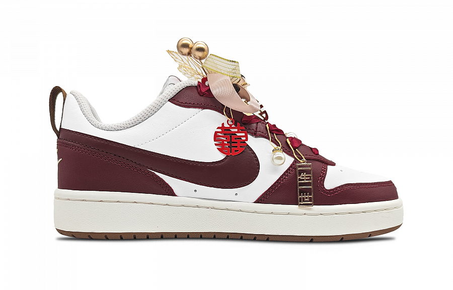 Nike Court Borough Anti Slip Wear Resistant Low Top Skateboard Shoes Women's Red White купить в интернет-магазине Yoocart с быстрой доставкой по России.