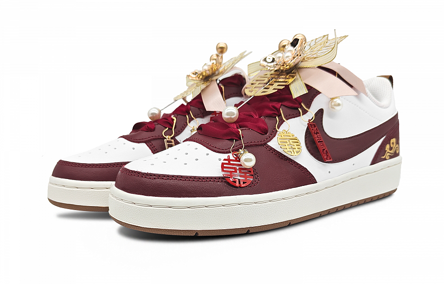 Nike Court Borough Anti Slip Wear Resistant Low Top Skateboard Shoes Women's Red White купить в интернет-магазине Yoocart с быстрой доставкой по России.