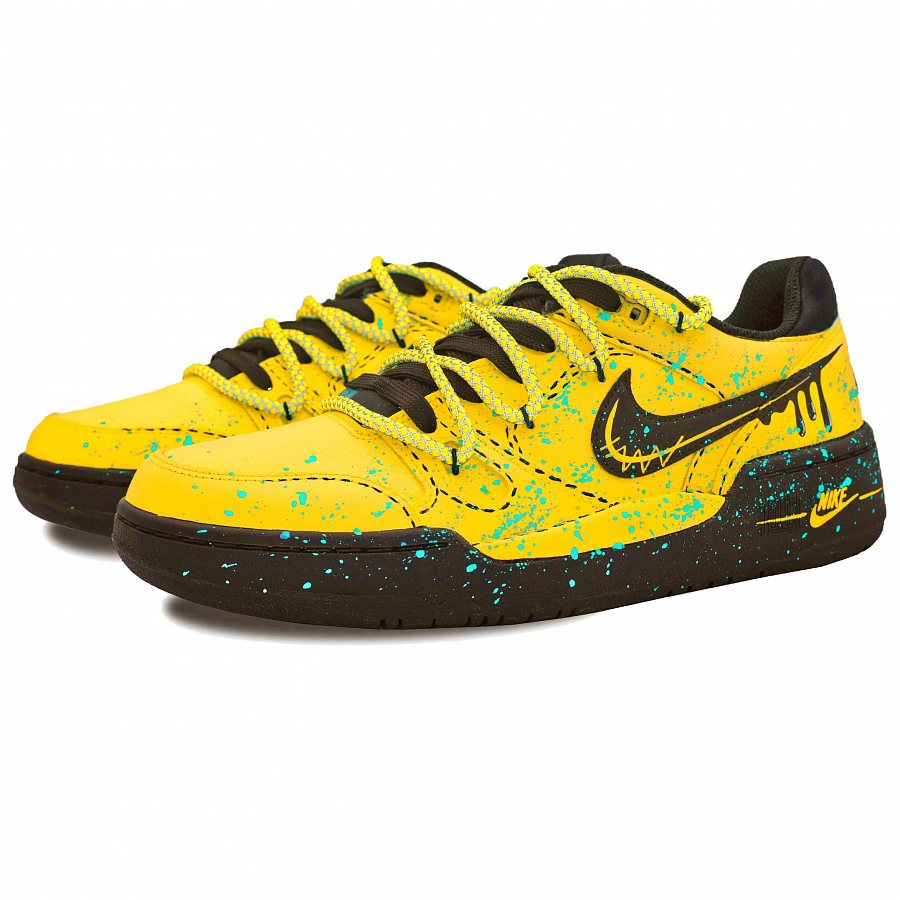 Nike Full Force Dark Night Iridescent Cushioning, Wear Resistant Low Top Skateboard Shoes Unisex Yellow купить в интернет-магазине Yoocart с быстрой доставкой по России.