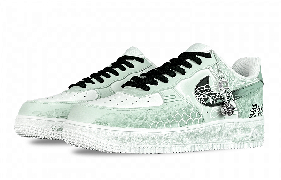 Nike Air Force 1 Enchanted Realm Serpent Green Anti Slip Wear Resistant Low Top Skateboard Shoes Men's White Green купить в интернет-магазине Yoocart с быстрой доставкой по России.