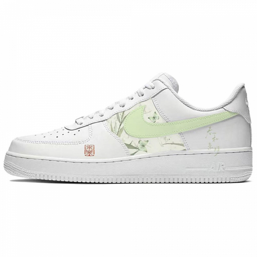 Nike Air Force 1 Spring Harmony And Bright Scenery Anti Slip Wear Resistant Low Top Skateboard Shoes Unisex White Green купить в интернет-магазине Yoocart с быстрой доставкой по России.