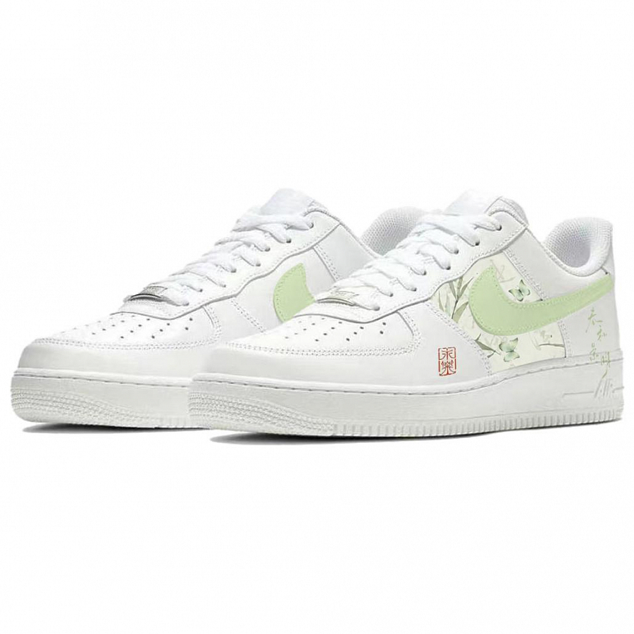 Nike Air Force 1 Spring Harmony And Bright Scenery Anti Slip Wear Resistant Low Top Skateboard Shoes Unisex White Green купить в интернет-магазине Yoocart с быстрой доставкой по России.