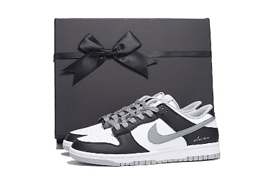 Nike Dunk Coverage Slip Resistant And Abrasion Resistant Low Top Skateboard Shoes Unisex Light Gray