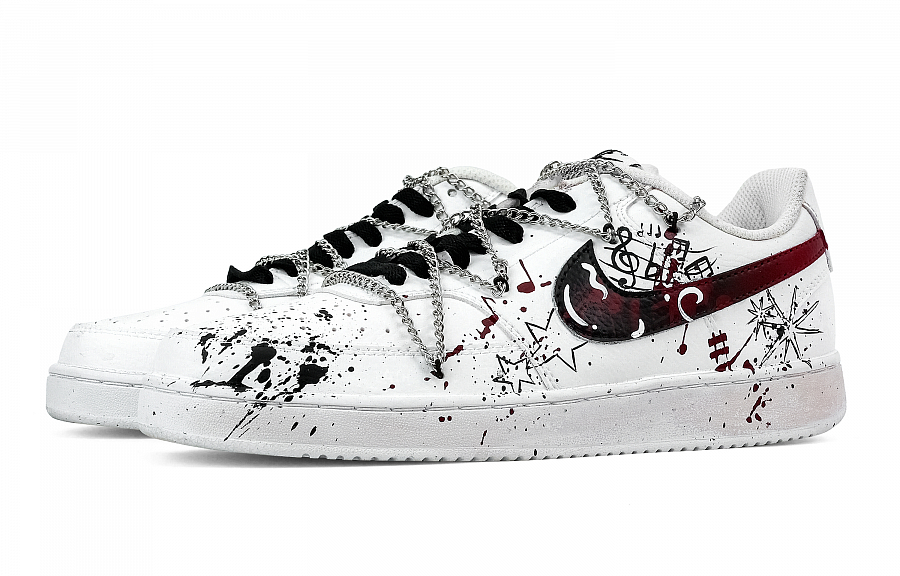 Nike Court Vision 1 Musical Note Heart Box Anti Slip Wear Resistant Low Top Skateboard Shoes Men's Black White Red купить в интернет-магазине Yoocart с быстрой доставкой по России.