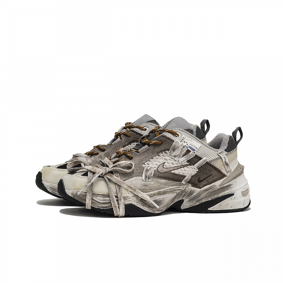 Nike M2K Tekno Chenchen, The Center Of The Sandstorm. Cushioning Low Top Chunky Sneakers Unisex Brown Gray Style купить в интернет-магазине Yoocart с быстрой доставкой по России.