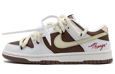 Nike Dunk Overture BBL Low Top Skateboard Shoes Unisex Brown White Red