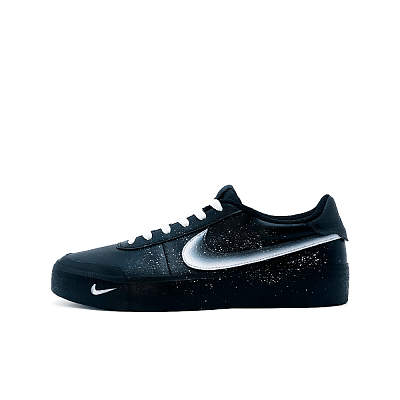 Nike Court Shot Anti Slip Wear Resistant Low Top Skateboard Shoes Men's Black White