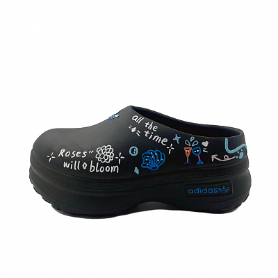 Adidas Originals AdiFOM Stan Smith Mule Abrasion Resistant Closed Toe Slippers Unisex Black Blue