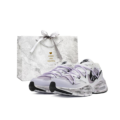 Nike Air Max Fusion Shock Absorbers With Slip Resistant Features Low Top Running Shoes Women's Purple