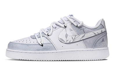 Nike Court Vision 1 Low Top Skateboard Shoes Men's Light Gray