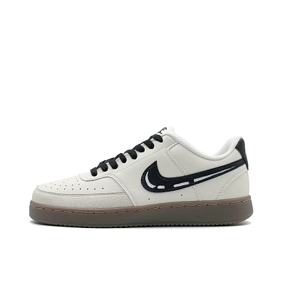 Nike Court Vision 1 Obsidian White Abrasion Resistant Low Top Skateboard Shoes Unisex White Black