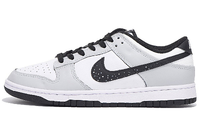 Nike Dunk Anti-Slip Wear-Resistant Low-Top Skateboard Shoes Men's Black Gray