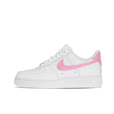 Nike Air Force 1 Height Increasing Low Top Skateboard Shoes Unisex White Pink