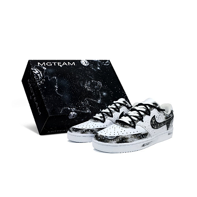 Nike Court Vision 1 Abrasion Resistant Low top Skateboard Shoes Men's Black White