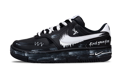 Nike Gamma Force 20 FireStrike Low Top Skateboard Shoes Unisex Black White