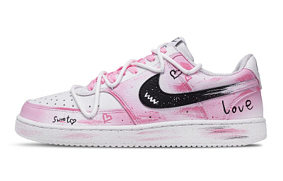 Nike Court Vision 1 Skateboard Shoes Unisex Low top Pink