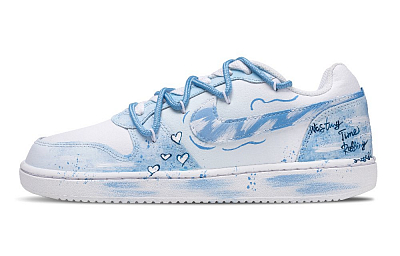 Nike EBERNON Fresh Love Low Top Skateboard Shoes Unisex Sky Blue