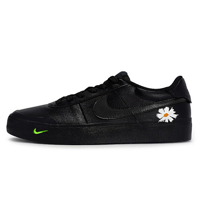 Nike Court Shot Slip Resistant Low Top Skateboard Shoes Men's Black Green