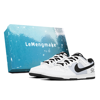 Nike Dunk Abrasion Resistant Low Top Skateboard Shoes Unisex White