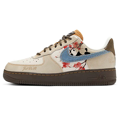 Nike Air Force 1 Anti-Slip Wear-Resistant Low-Top Skateboard Shoes Unisex Brown