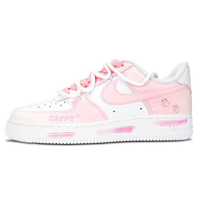 Nike Air Force 1 Low Top Skateboard Shoes Women's Pink