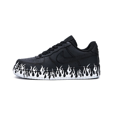 Nike Air Force 1 Anti-Slip Wear-Resistant Low-Top Skateboard Shoes Unisex Black White