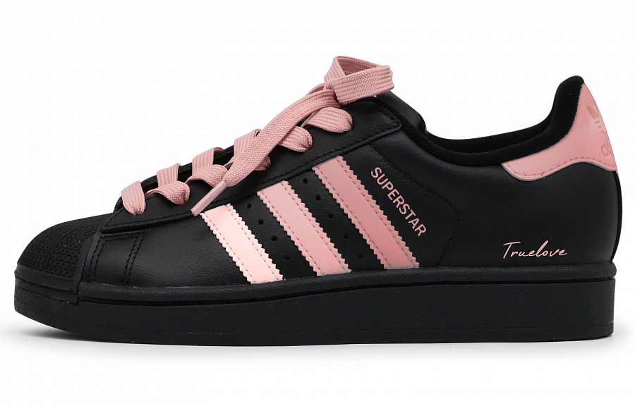 Adidas Originals SUPERSTAR Abrasion Resistant Low Top Skateboard Shoes Unisex Black Pink купить в интернет-магазине Yoocart с быстрой доставкой по России.