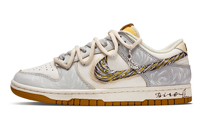 Nike Dunk Wings Anti Slip Wear Resistant Low Top Skateboard Shoes Men's Ecru