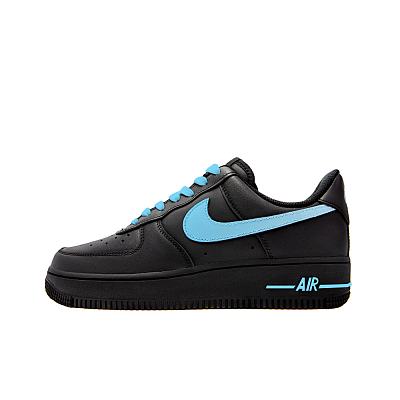 Nike Air Force 1 Slip Resistant, Abrasion Resistant, Lightweight Low Top Skateboard Shoes Women's Black Blue